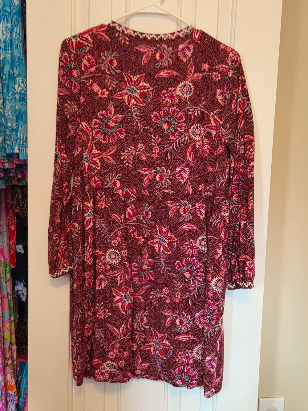 Old Navy Medium Paisley Dress - Burgundy, Pink, Red